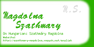 magdolna szathmary business card